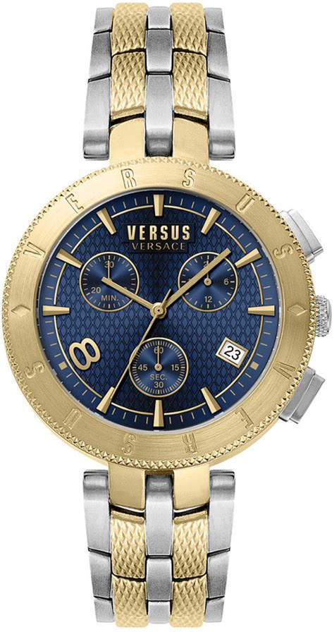 versus versace logo gent chronograph|Versus Versace Logo Gent Chrono Stainless Steel Leather.